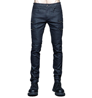 Lip Service Waxed Twill Moto Jeans : Delicious Boutique