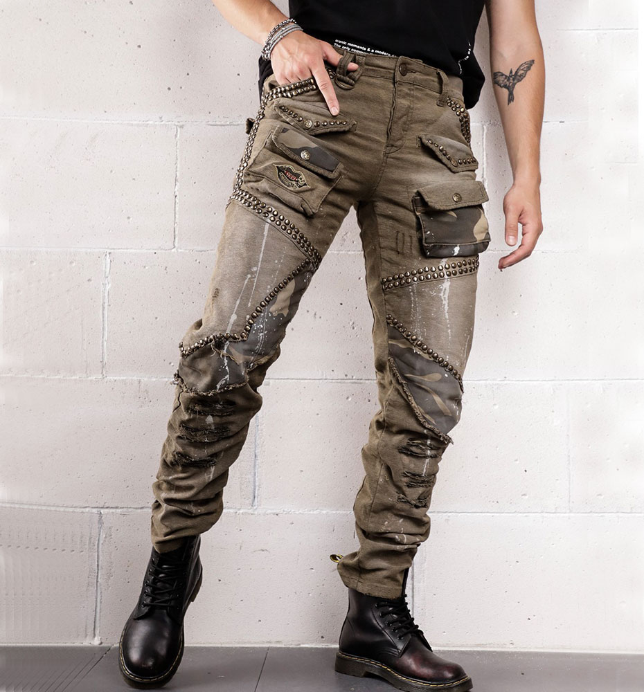 GTHIC Rock Chain-embellished Cotton Cargo Pants, Cotton / 34