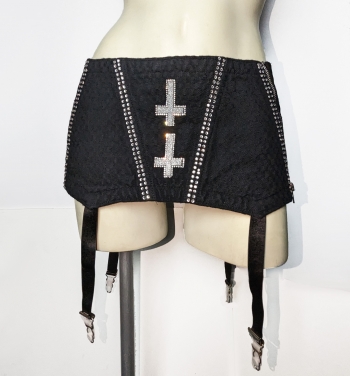 Widow Satin/Mesh Girdle Skirt : Delicious Boutique