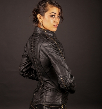 Anahata Designs Alloy Denim + Leather Jacket : Delicious Boutique