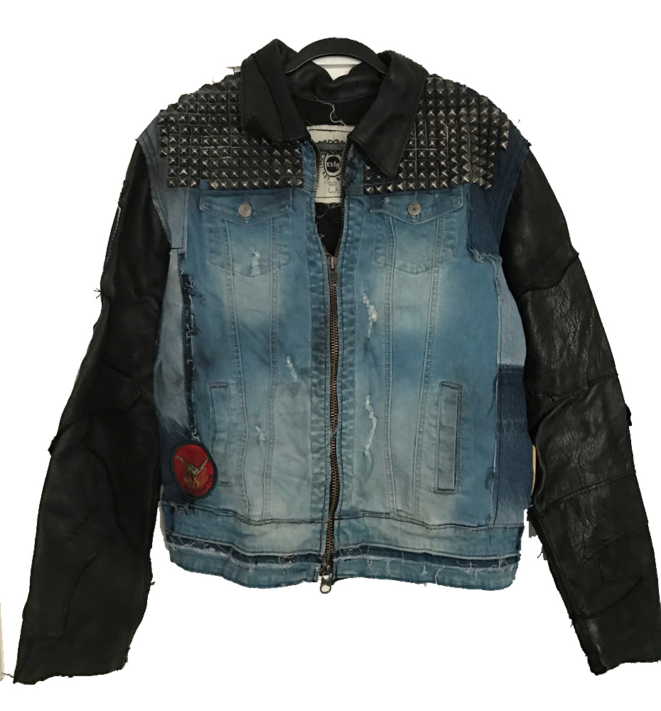 denim and leather jacket