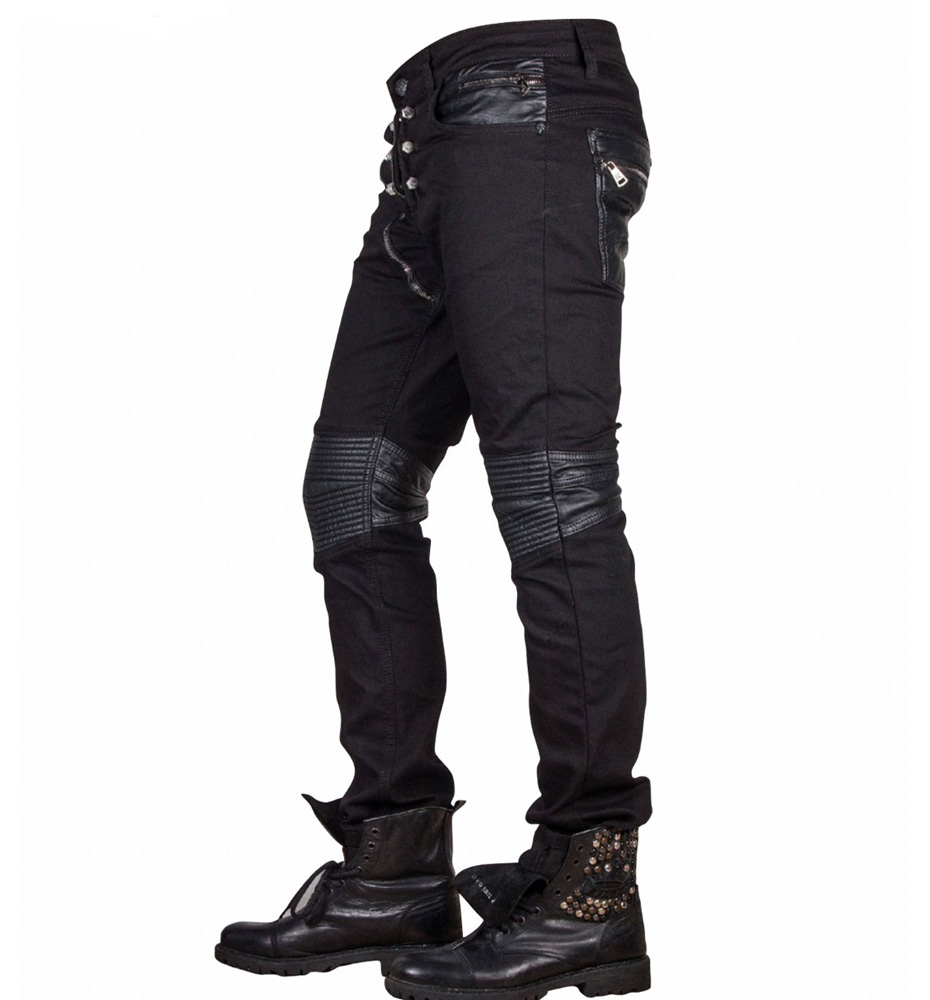 Nuts + Bolts Black Moto Jeans