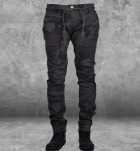 denim joggers black