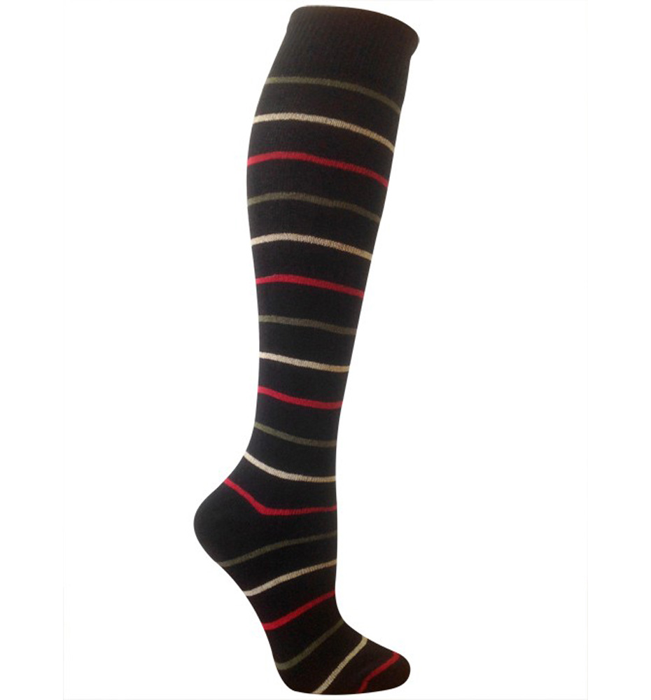 Striped Red/Gold Knee Highs