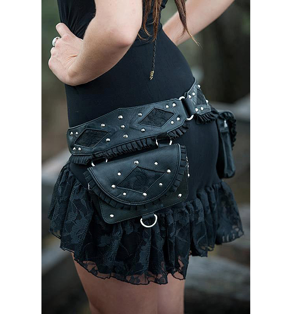 Punk Priestess Leather Pocket Belt – Serpentine Wear