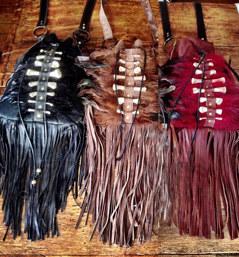 Unaccepted Rebels Feather + Bone Bag : Delicious Boutique